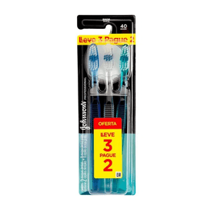 Kit Escova Dental Johnson’s Reach Professional Macia 40 - 3 Unidades