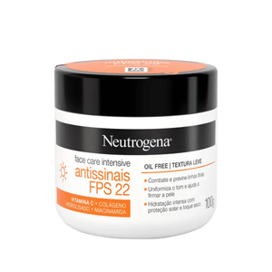 Creme Redutor de Linhas Neutrogena Face Care Intensive Antissinais FPS22 - 100g