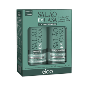 Kit Eico Salão em Casa Cachos Definidos Shampoo 450ml + Condicionador 400ml