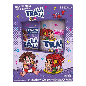 Kit Shampoo 480ml + Condicionador 480ml Cachos Trá Lá Lá Kids