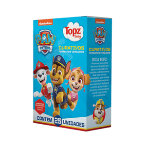 Curativo Topz Baby Patrulha Canina com 25 unidades