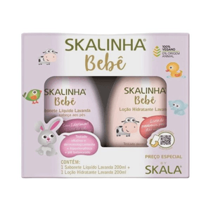 Kit Skalinha Sabonete Líquido 200ml Locao Hidratante Lavanda 200ml