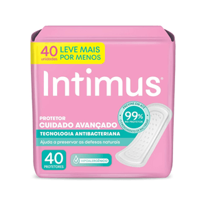 Protetor Diário Intimus Antibacteriana - Sem Abas - 40 unidades