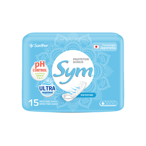 Protetor Diário Sym Sem Perfume -  Sem Abas - 15unidades