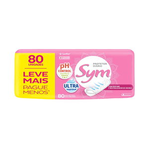 Protetor Diário Sym Com Perfume - Sem Abas - 80unidades