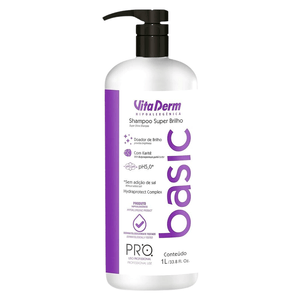 Shampoo VitaDerm Super Brilho Basic - 1 Litro