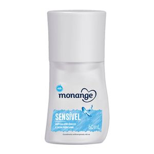 Desodorante Antitranspirante Monange Roll-on Sensível Sem Perfume 60ml