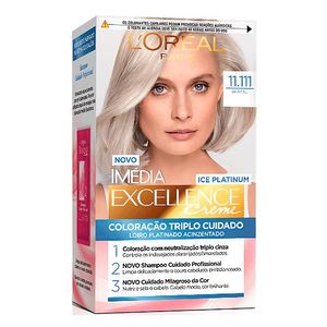 Coloração Imédia Excellence Ice Colors 11.111 Fatal Loiro Platinado Acinzentado