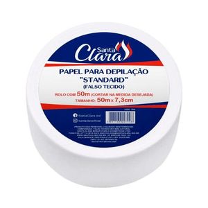 Papel para Depilação Rolo Santa Clara Não Tecido 7,3cm x 50m Standard