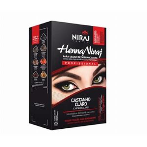 Henna Niraj Profissional Sobrancelha Castanho Claro 3,5g