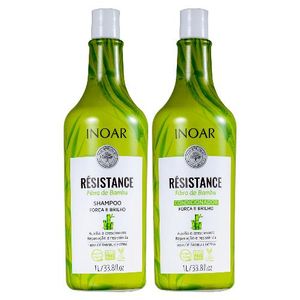 Kit Inoar Résistance Fibra de Bambu Shampoo e Condicionador 1 Litro