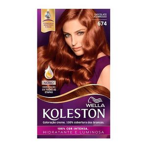 Coloração Creme Kit Koleston 674 Chocolate Acobreado