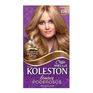 Coloração Creme Kit Koleston Louros Poderosos 1281 Louro Dourado Intenso