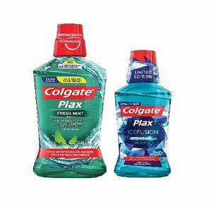 Enxaguante Bucal Colgate 500ml Fresh Mint+Ice Fusion 250ml