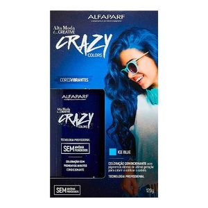 Coloração Sem Amônia Alfaparf Crazy Colors Ice Blue 120g