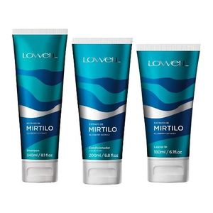 Kit Shampoo + Condicionador + Leave-in Lowell Extrato de Mirtilo