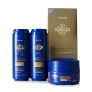 Kit Repositor de Massa Capilar e Queratina Amend Gold Black RMC Q+