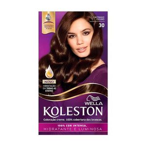 Coloração Creme Kit Koleston 30 Castanho Escuro
