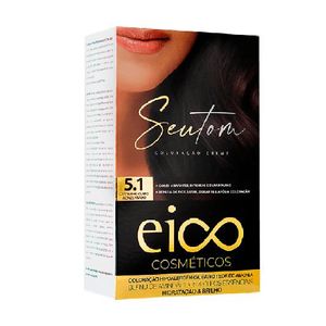 Kit Coloração Eico Seu Tom 5.1 Castanho Claro Acinzentado