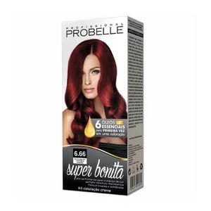 Coloração Probelle Super Bonita 6.66 Louro Escuro Vermelho Intenso 50g