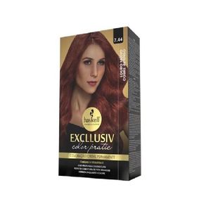 Kit Coloração Excllusiv Color Pratic 7.44 Louro Médio Cobre Intenso