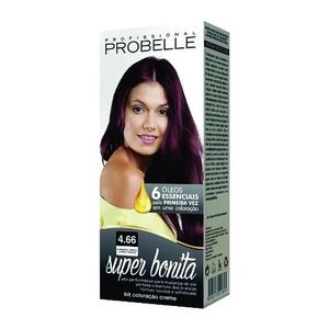 Coloração Probelle Super Bonita 4.66 Castanho Médio Violeta Intenso 50g