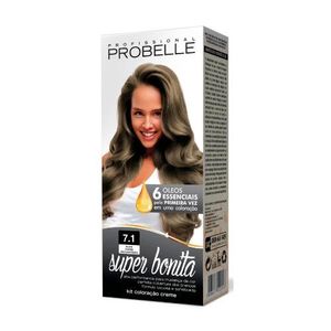 Coloração Probelle Super Bonita 7.1 Louro Médio Acinzentado 50g
