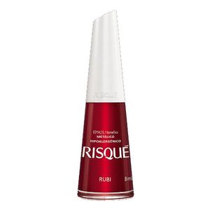 Esmalte Metálico Risqué Vermelhos Rubi 8ml