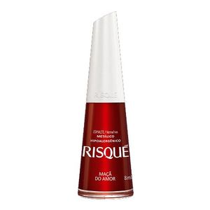 Esmalte Metálico Risqué Vermelhos Maçã do Amor 8ml