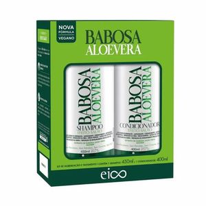Kit Eico Efeito Salão Babosa Aloe vera - Shampoo 450ml + Condicionador 400ml