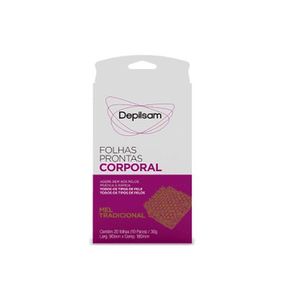 Folhas Prontas Corporal Mel Depilsam C/20