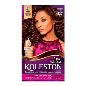 Coloração Creme Kit Koleston 537 Marrom Sedução