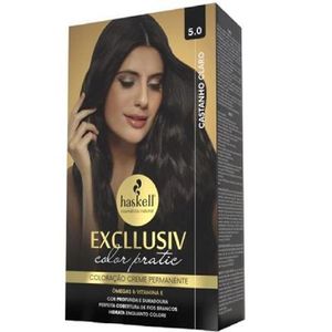 Kit Coloração Excllusiv Color Pratic 5.0 Castanho Claro Haskell
