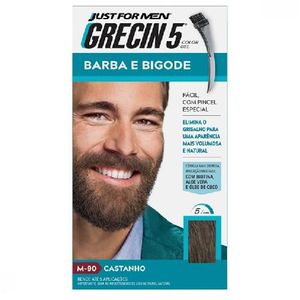 Coloração para Barba e Bigode Grecin 5 - Castanho - 28g