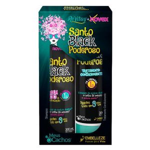 Kit ReVitay Novex Santo Black Poderoso Shampoo + Condicionador 300ml