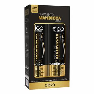 Kit Eico Shampoo e Condicionador Tratamento Mandioca 800ml