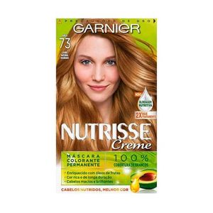 Coloração Creme Garnier Nutrisse 73 Louro Natural Dourado-Avelã