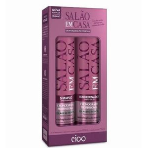 Kit Eico Salão em Casa Cronograma Profissional Shampoo 800ml + Condicionador 750ml