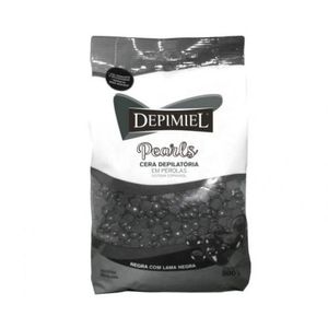 Cera Depilatória Depimiel em Pérolas Negra 500g