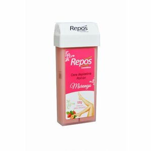 Cera Depilatória Peles Sensíveis Roll-On Repos Morango Refil Depilação100g