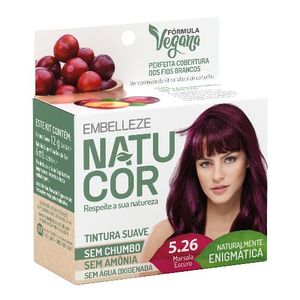 Tinta de Cabelo em Pó Natucor 5.26 Marsala Escuro