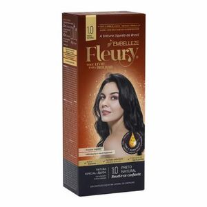 Tinta de Cabelo Fleury 1.0 Preto Natural