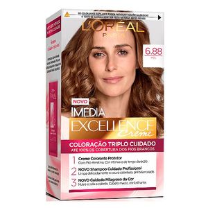 Coloração Permanente Creme Imédia Excellence 6.88 Mel