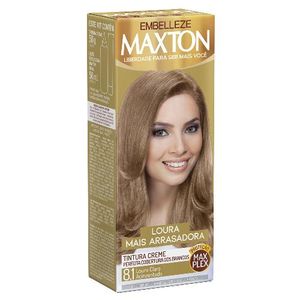 Tinta de Cabelo Maxton 8.1 Louro Claro Acinzentado