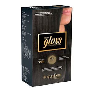 Coloração Creme Kit Acquaflora Hidra Gloss 6.1 Louro Escuro Acinzentado