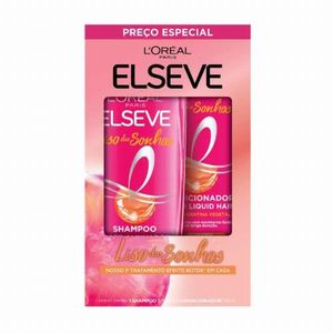 Kit Elseve Liso dos Sonhos Shampoo 375ml + Condicionador 170ml