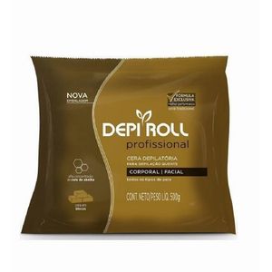 Cera DepiRoll Depilatória em Blocos  Cera Quente em Blocos Tradicional 500g