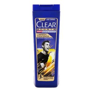 Shampoo Anticaspa Clear Men Limpeza Profunda Sports 400ml
