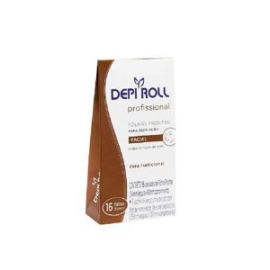 Folhas Prontas Para Depilação Facial Tradicional Depi Roll 16Un.
