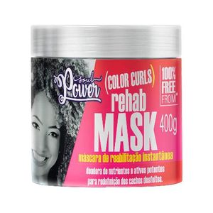 Máscara soul power reabilitação instantânea color curls rehab 400g